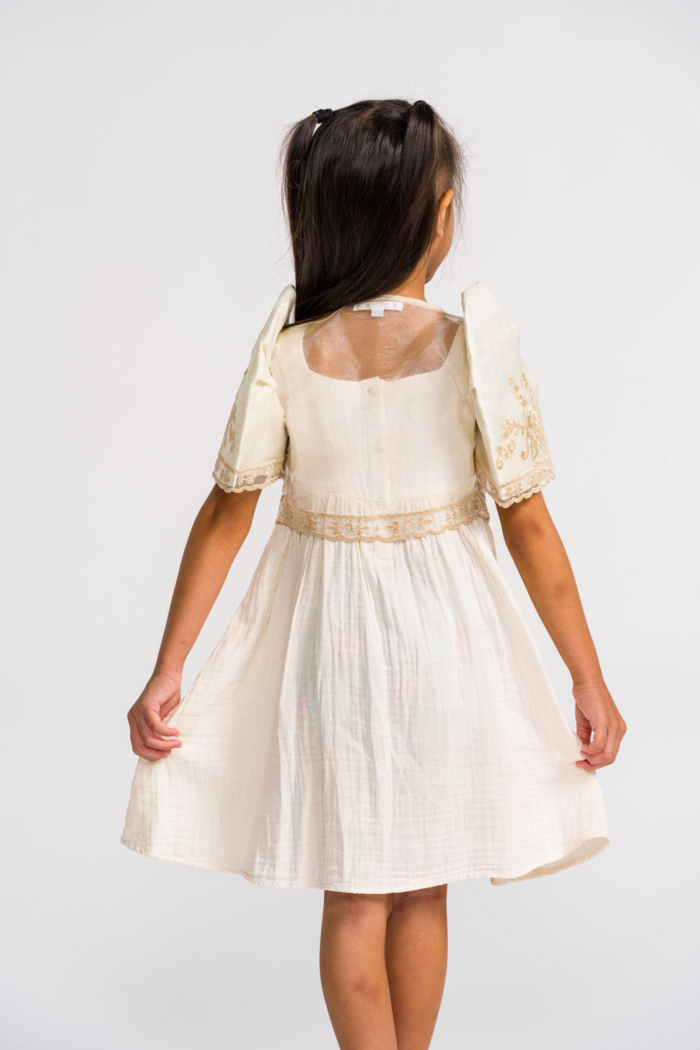 'Carmencita' Children's Filipiniana Bolero (Cream), Organza
