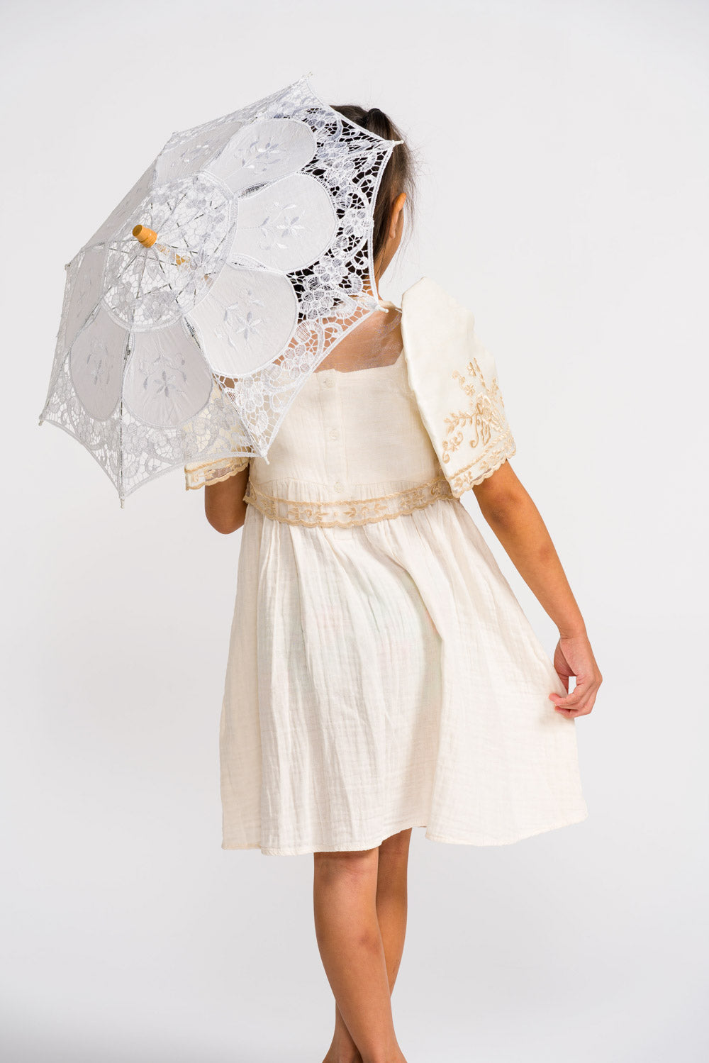 'Carmencita' Children's Filipiniana Bolero (Cream), Organza