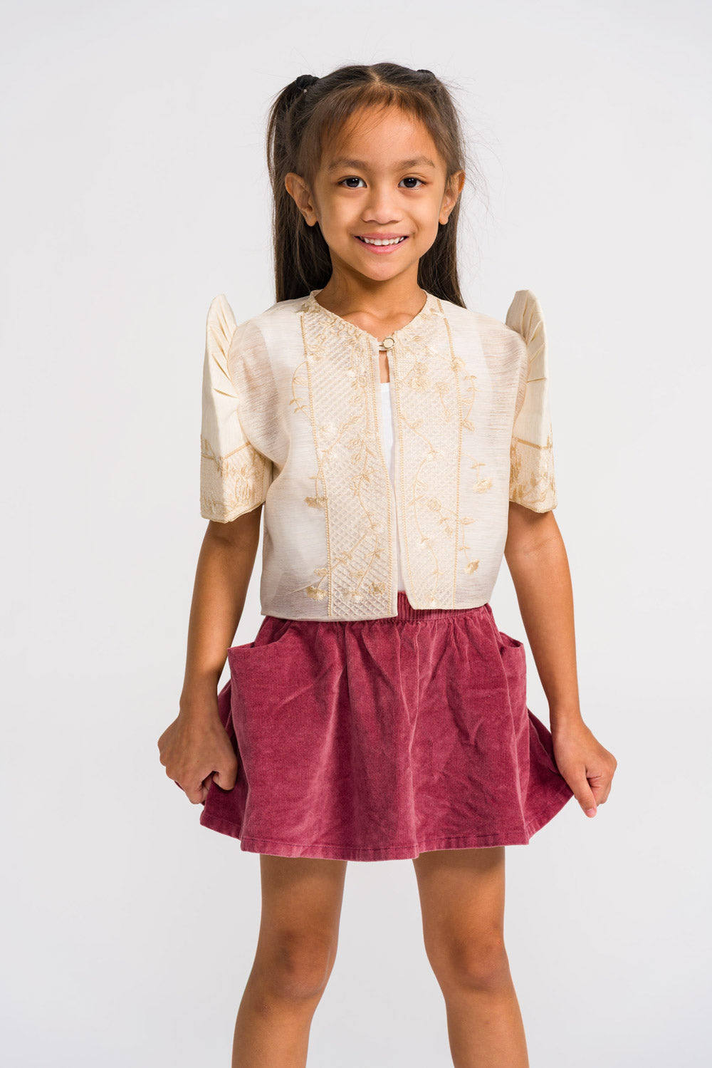 'Aiza' Children's Filipiniana Bolero (Cream), Jusilyn