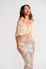 'Maria Clara' Filipiniana Alampay (Beige)