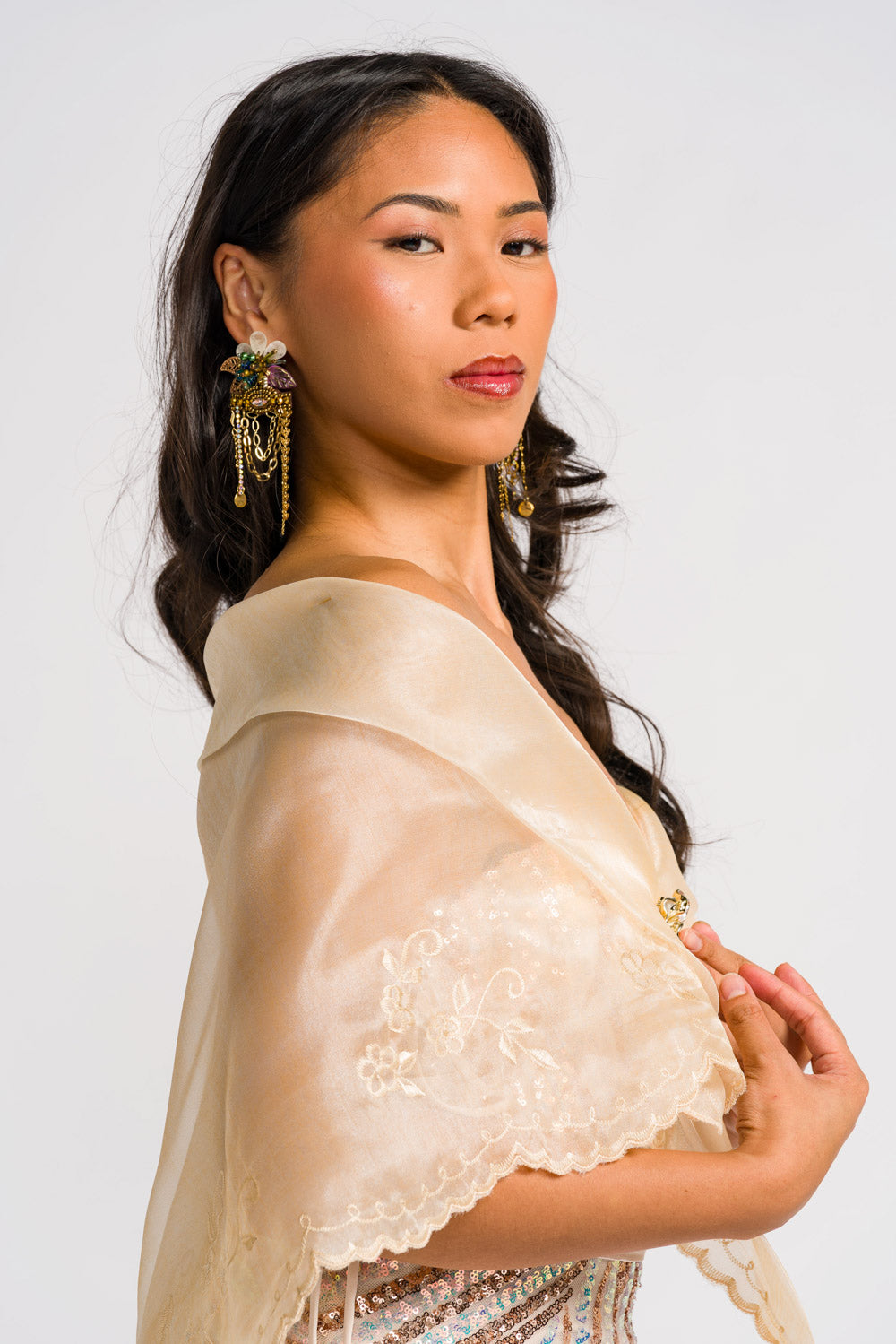 'Valora' Capiz Shell Handmade Earrings by Boho Manila