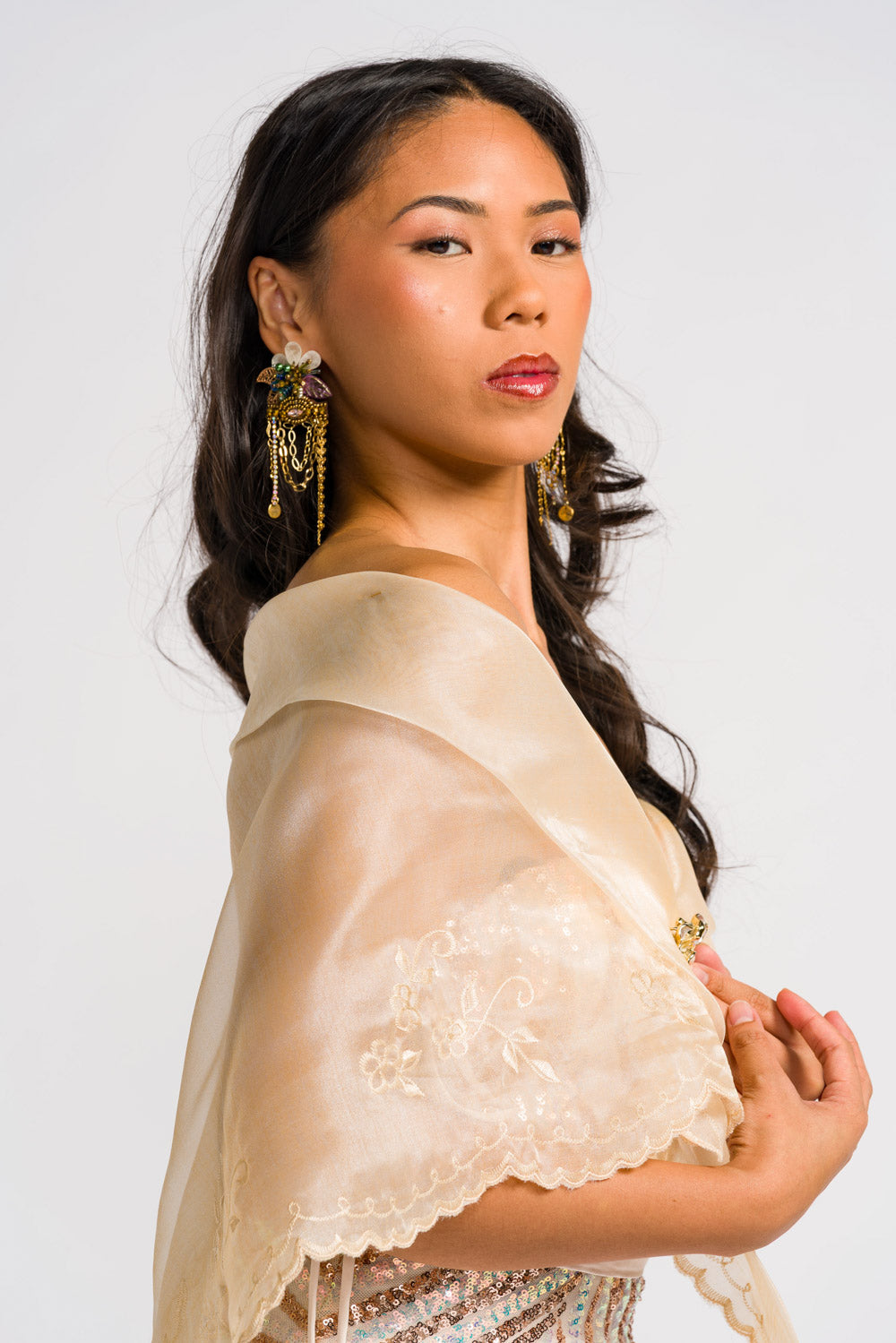 'Valora 'Capiz Shell Tassel Earrings