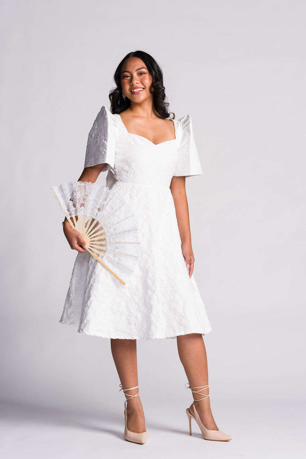 'Pay-Pay' Lace Hand Fan (Floral Design)