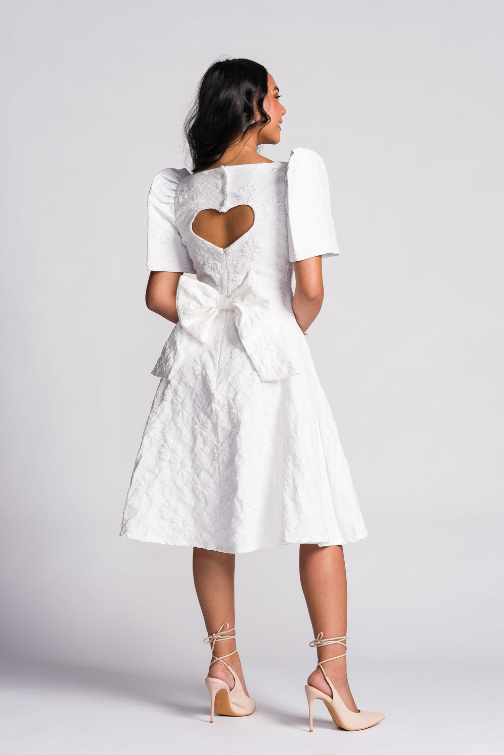 'Love' Midi Filipiniana Dress (Snow White)
