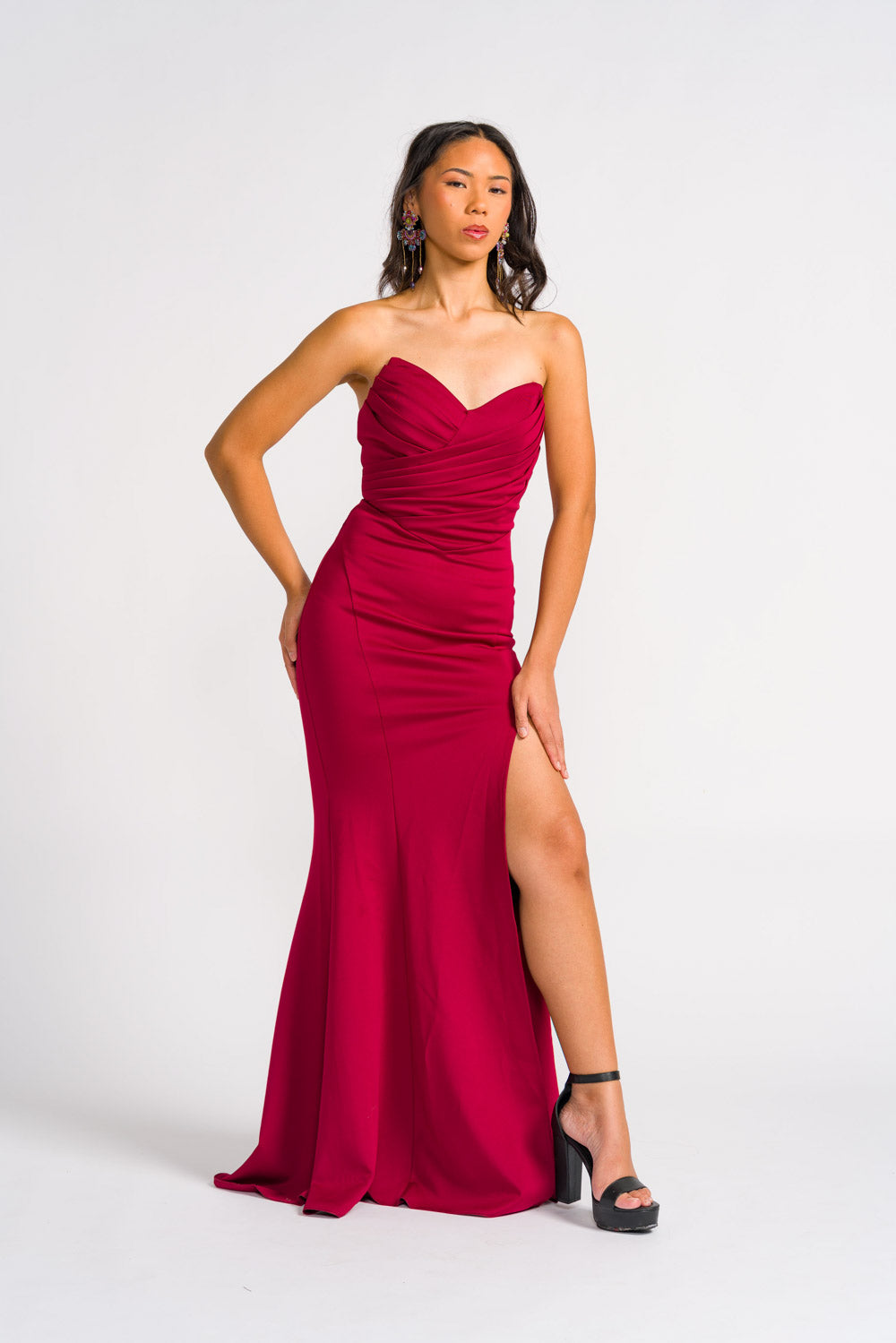 'Rosalia' Prom & Formal Gown (Burgundy)