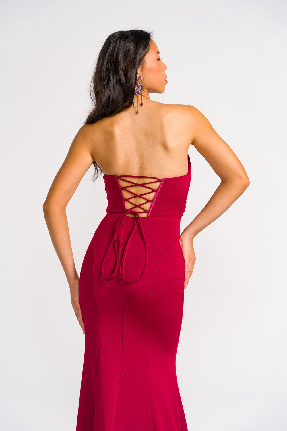'Rosalia' Prom & Formal Gown (Burgundy)