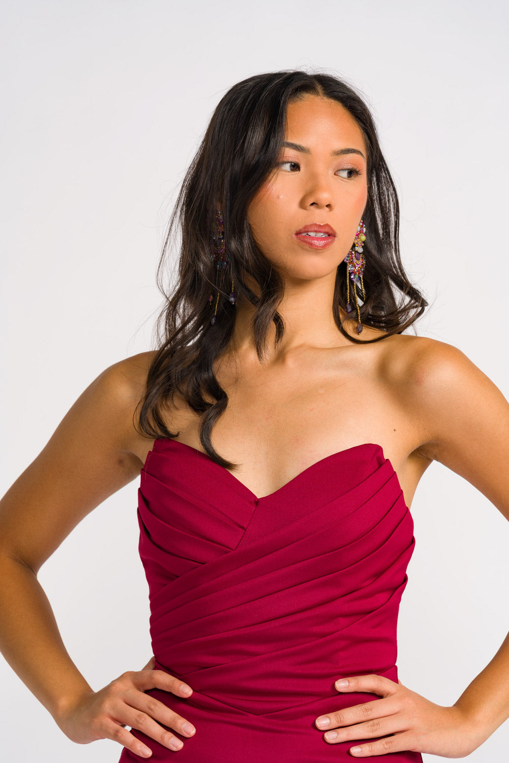 'Rosalia' Prom & Formal Gown (Burgundy)