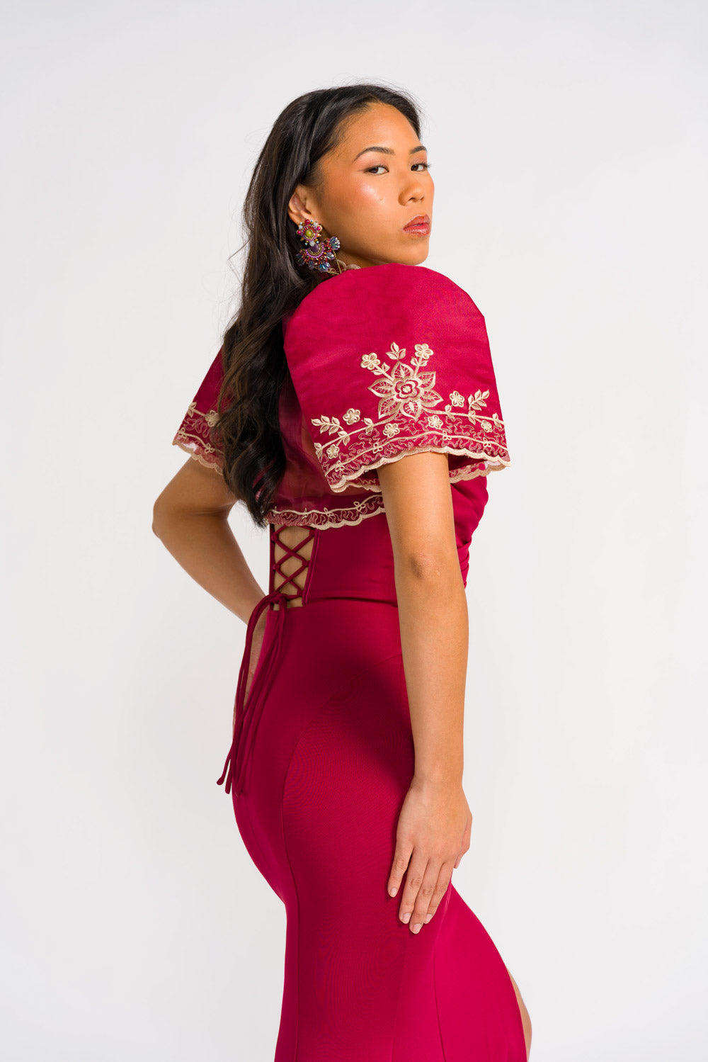 'Rosalia' Prom & Formal Gown (Burgundy)