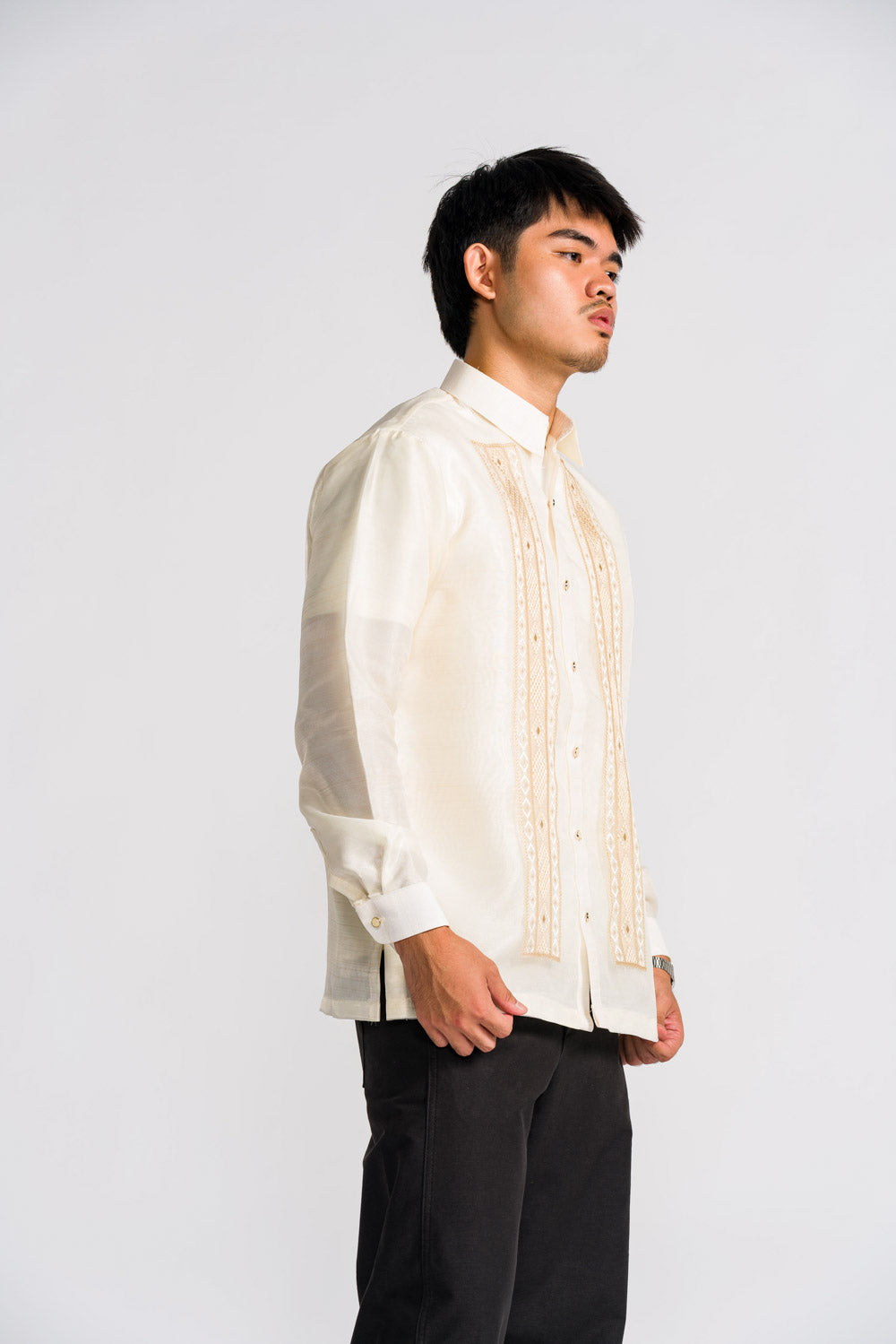 'Pedro' Barong Tagalog – Cream, Organza