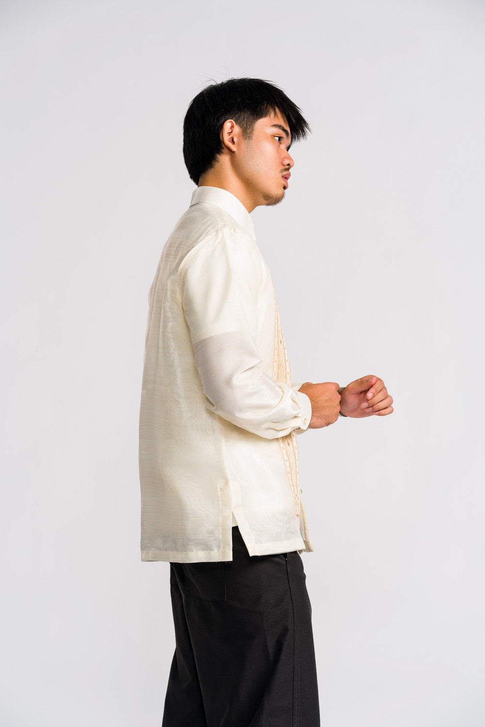'Pedro' Barong Tagalog – Cream, Organza