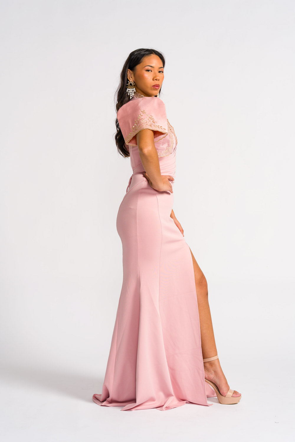 'Rosalia' Prom & Formal Gown (Lotus Pink)