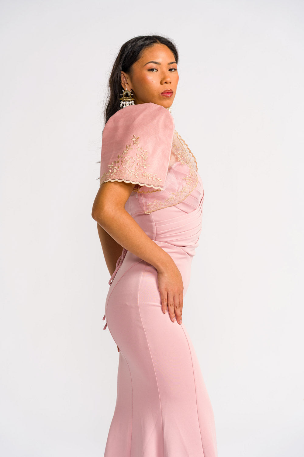 'Rosalia' Prom & Formal Gown (Lotus Pink)