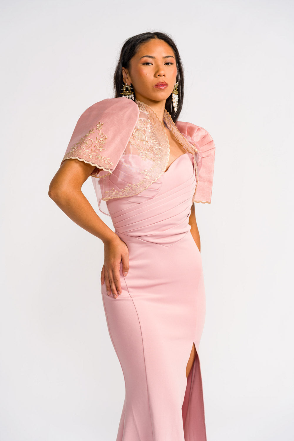 'Rosalia' Prom & Formal Gown (Lotus Pink)