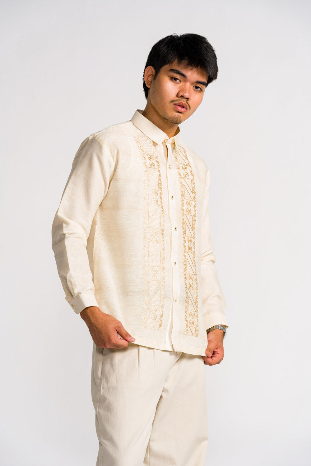 'Luciano' Barong Tagalog – Cream, Premium Jusilyn