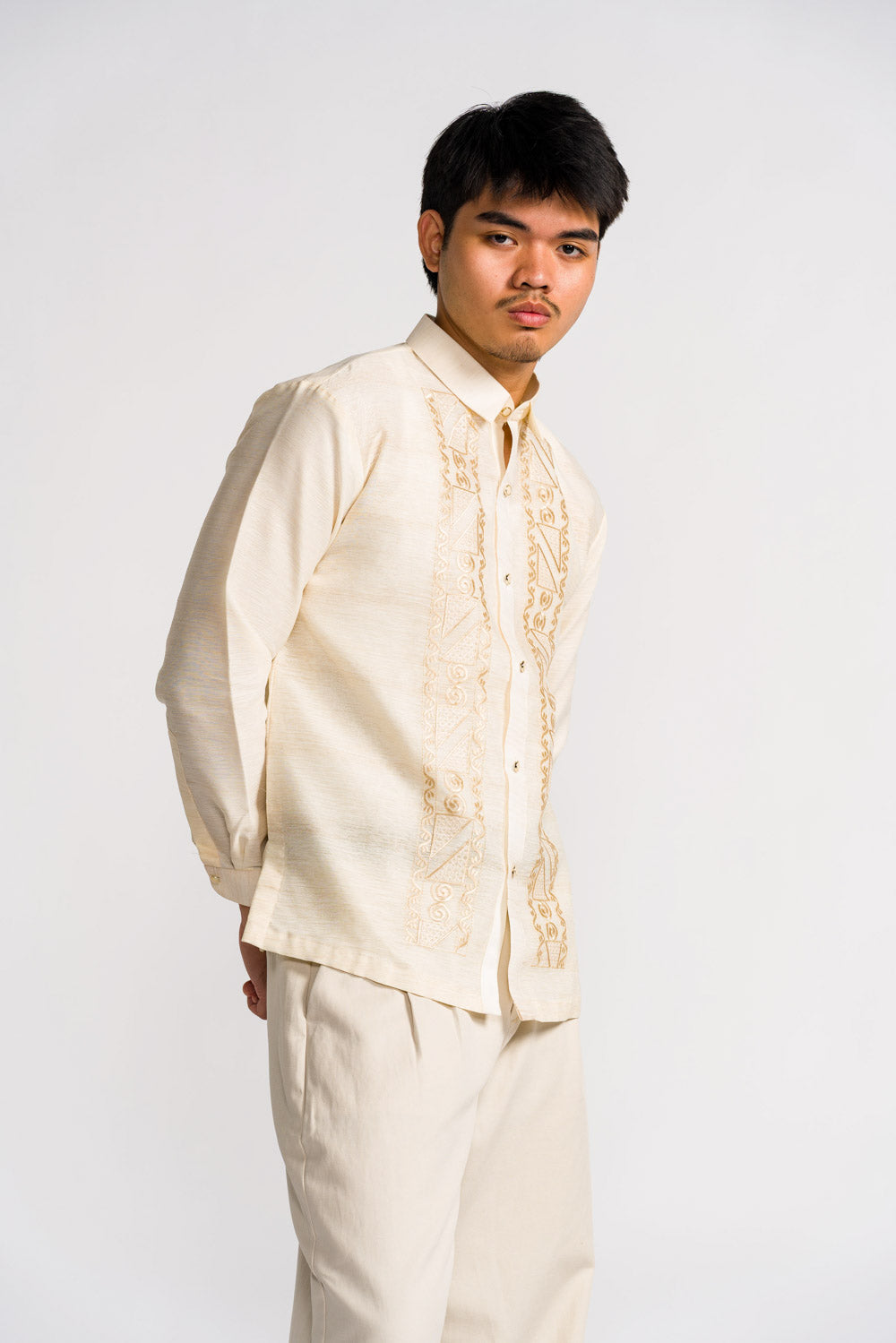 'Luciano' Barong Tagalog – Cream, Premium Jusilyn