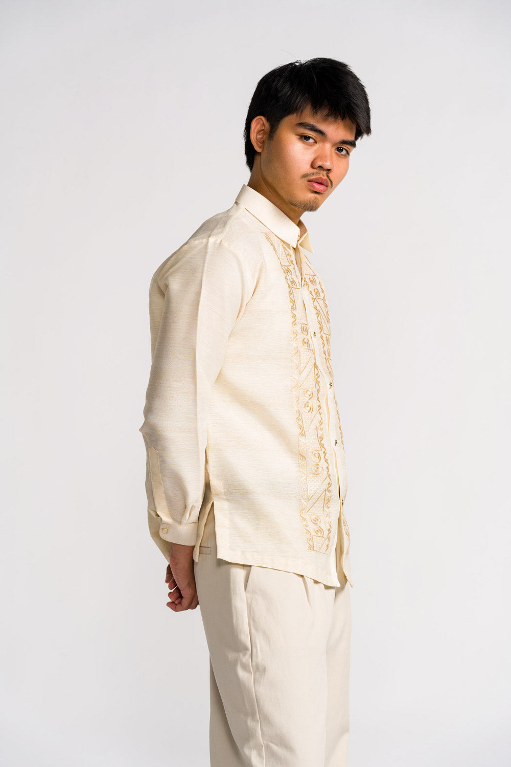 'Luciano' Barong Tagalog – Cream, Premium Jusilyn