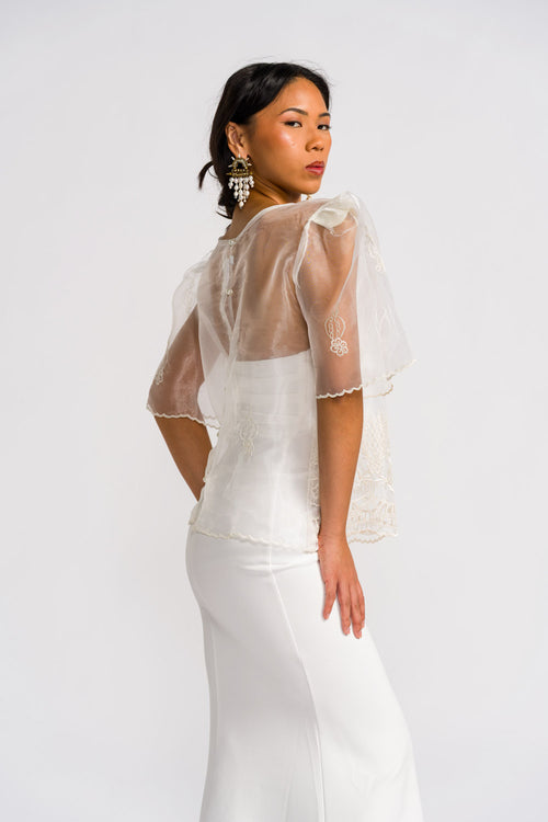 Yen Bell-Sleeve Barong Tagalog in Ivory | Authentic Filipiniana Attire   Mestiza Filipina