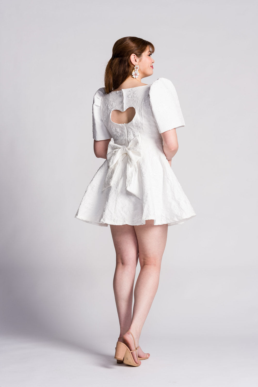 'Love' Mini Filipiniana Dress (Snow White)