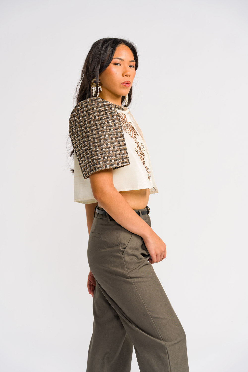 'Banika' Bolero Filipiniana Sleeves (Banig)