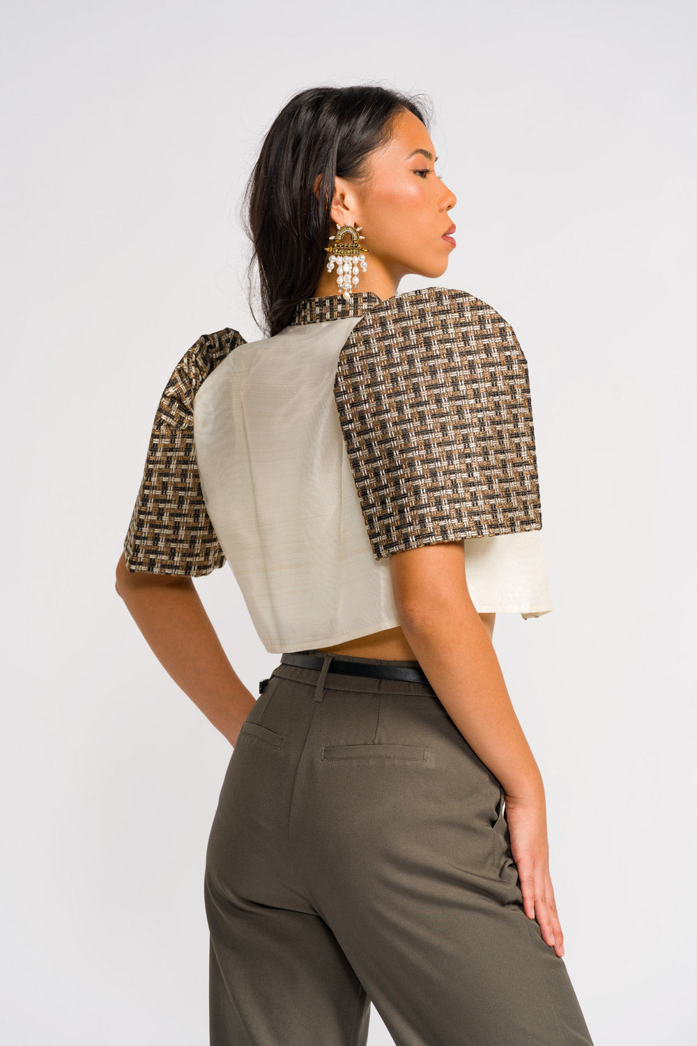 'Banika' Bolero Filipiniana Sleeves (Banig)