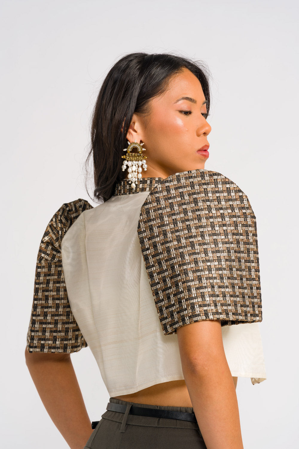 'Banika' Bolero Filipiniana Sleeves (Banig)