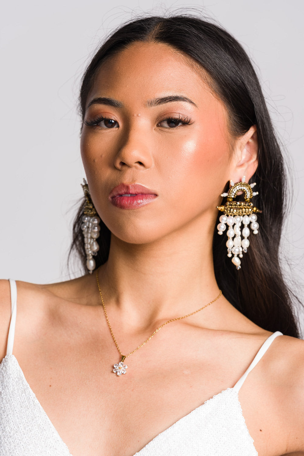 'Bulawan' Philippine Freshwater Pearl Handmade Earrings by Boho Manila