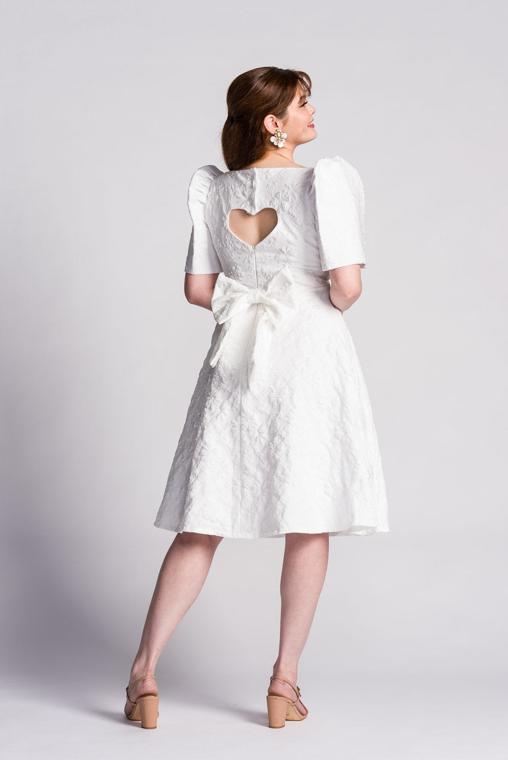 'Love' Midi Filipiniana Dress (Snow White)
