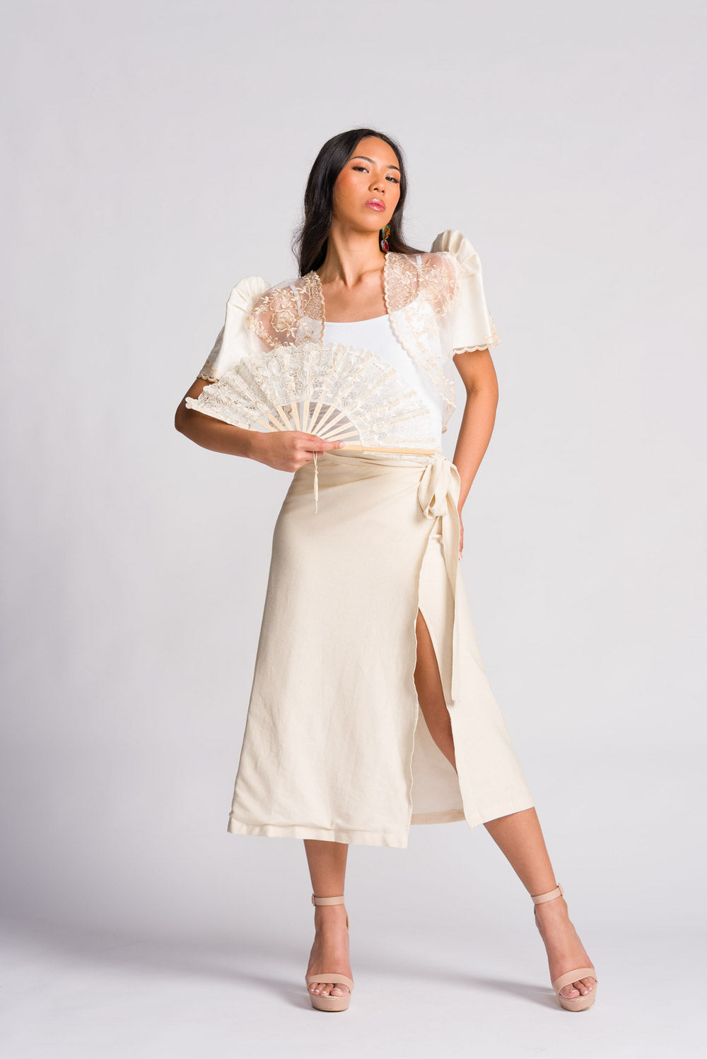 'Pay-Pay' Lace Hand Fan (Floral Design)