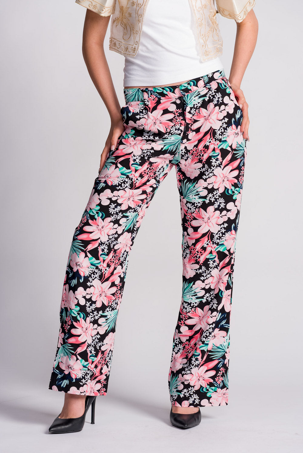 'Sia' Straight Leg Pants (Floral)