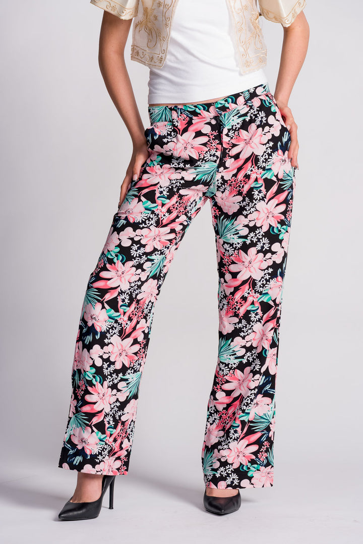 'Sia' Straight Leg Pants (Floral)