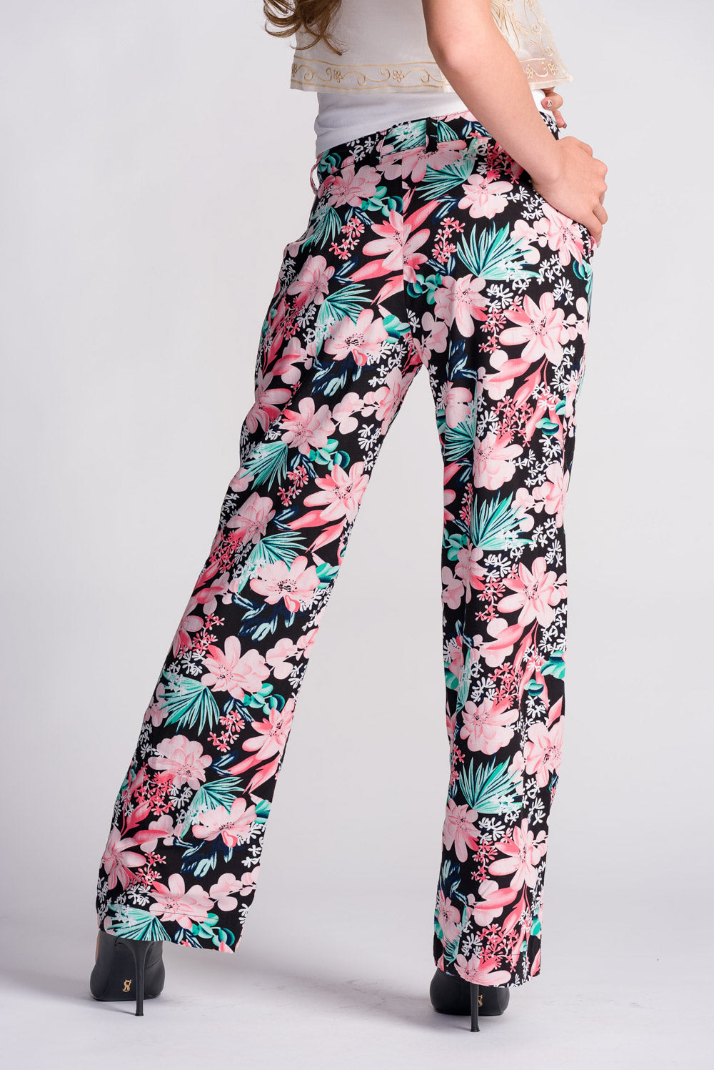 'Sia' Straight Leg Pants (Floral)