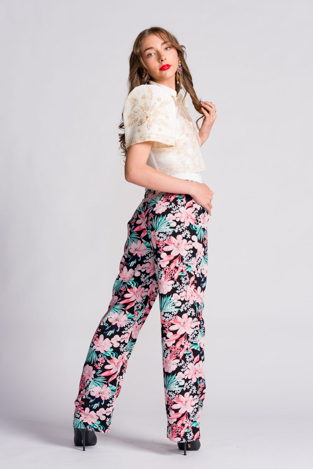 'Sia' Straight Leg Pants (Floral)