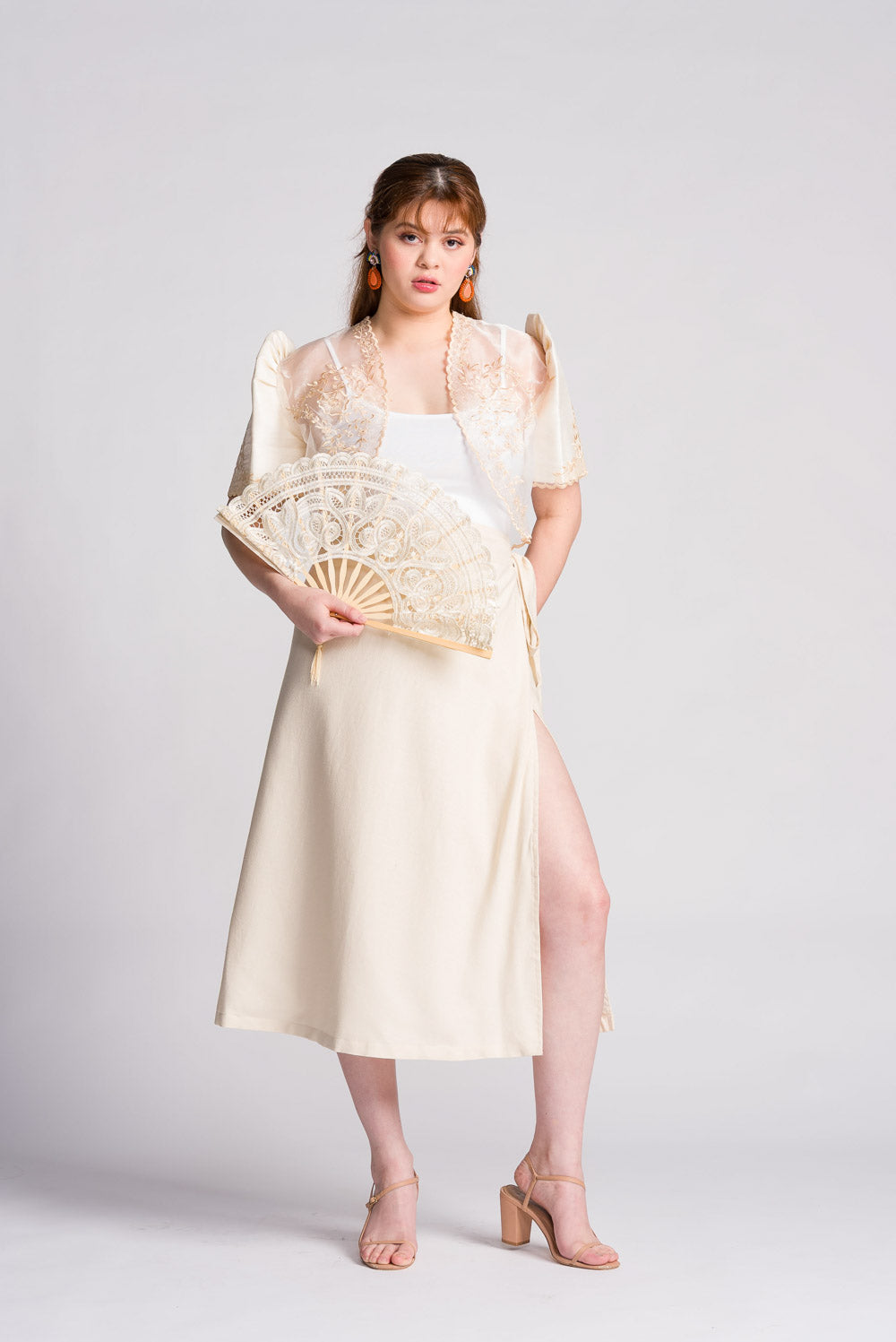 'Pay-Pay' Lace Hand Fan (Lotus Design)