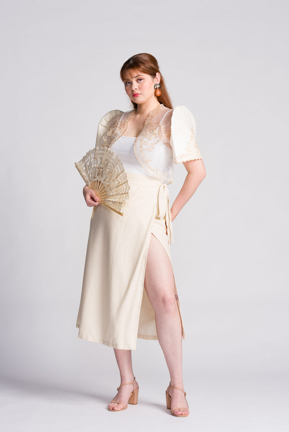 'Pay-Pay' Lace Hand Fan (Lotus Design)