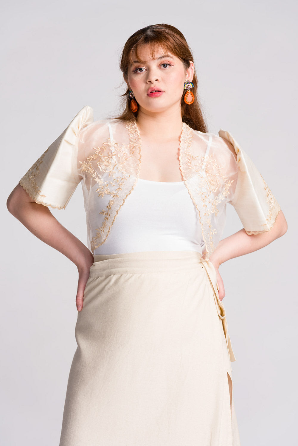 'Maria' Filipiniana Bolero (Cream)