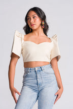 Filipiniana Top 'Sia' in Oat – Mestiza Filipina