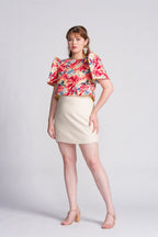 Filipiniana Top 'Nida' in Floral, full length – Mestiza Filipina
