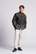 'Emilio' Barong Tagalog – Black, Premium Jusilyn (Semi-Sheer)