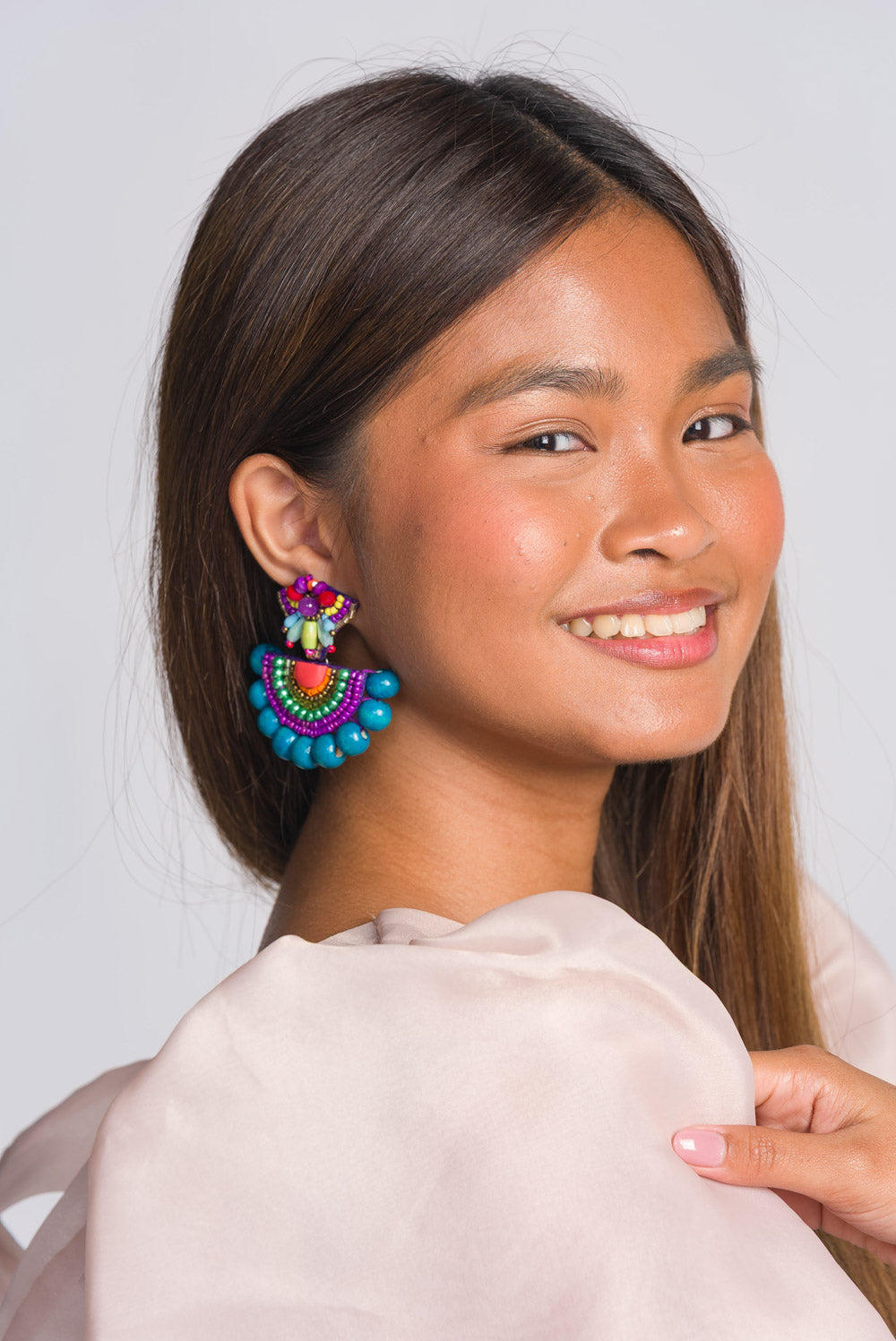 'Asul Pay-Pay' Worn Two Ways Handmade Earrings by Boho Manila