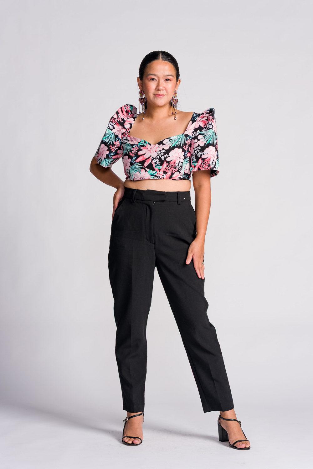 'Sia' Modern Filipiniana Top (Floral)