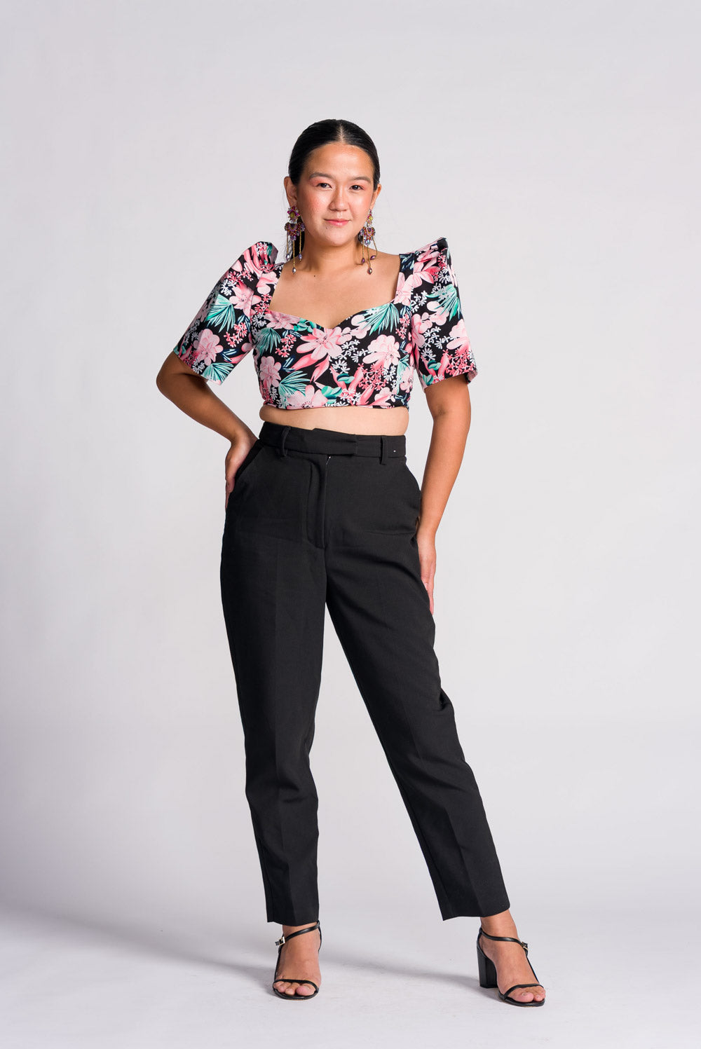 'Sia' Modern Filipiniana Top (Floral)