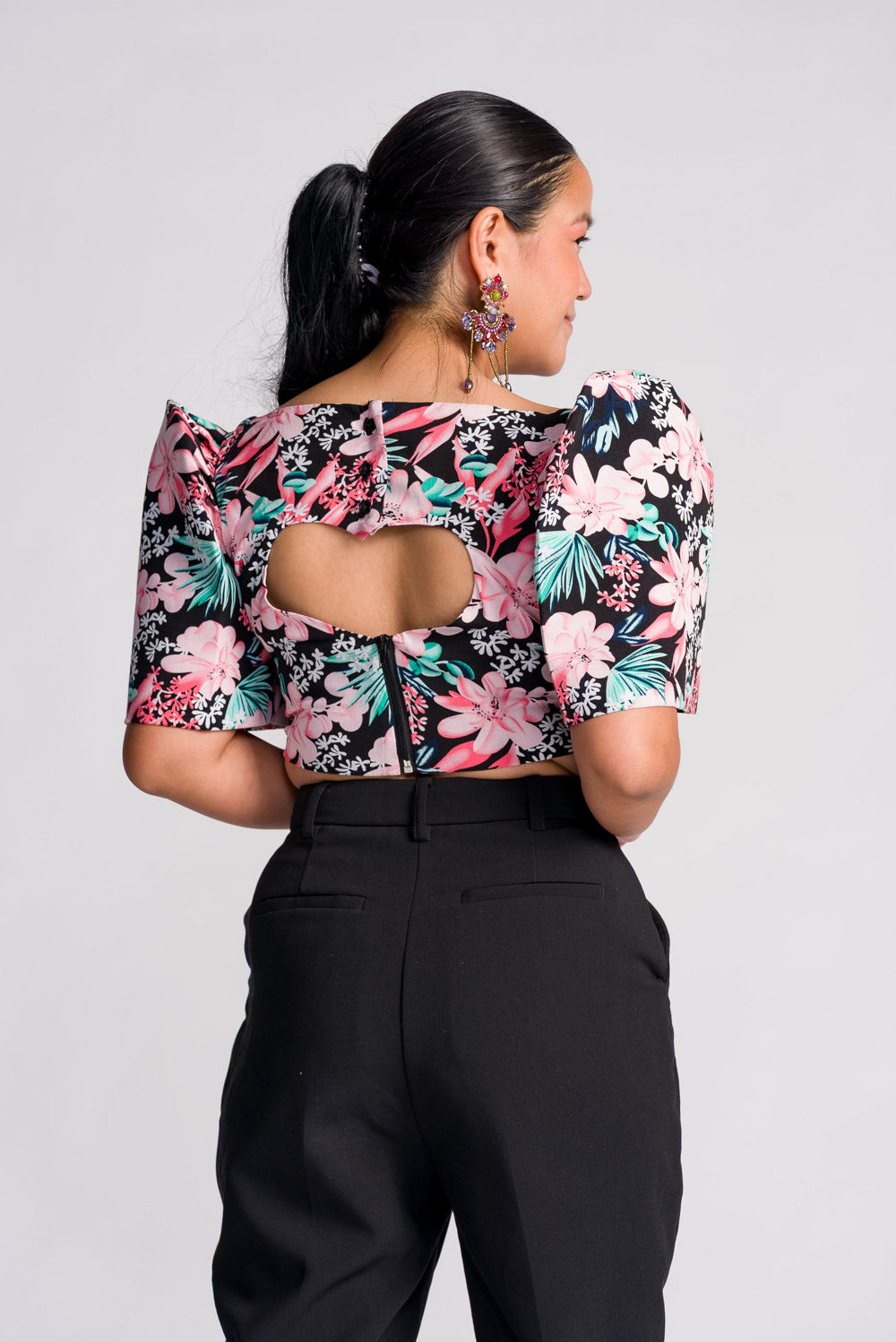 'Sia' Modern Filipiniana Top (Floral)