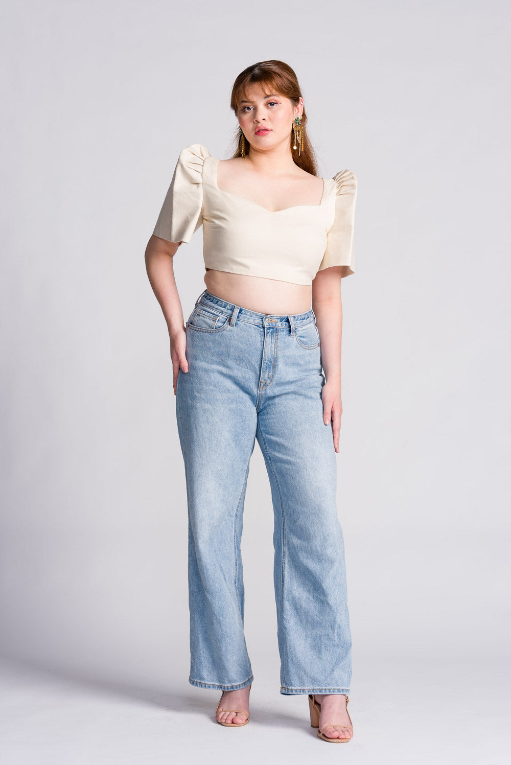 'Sia' Modern Filipiniana Top (Oat)