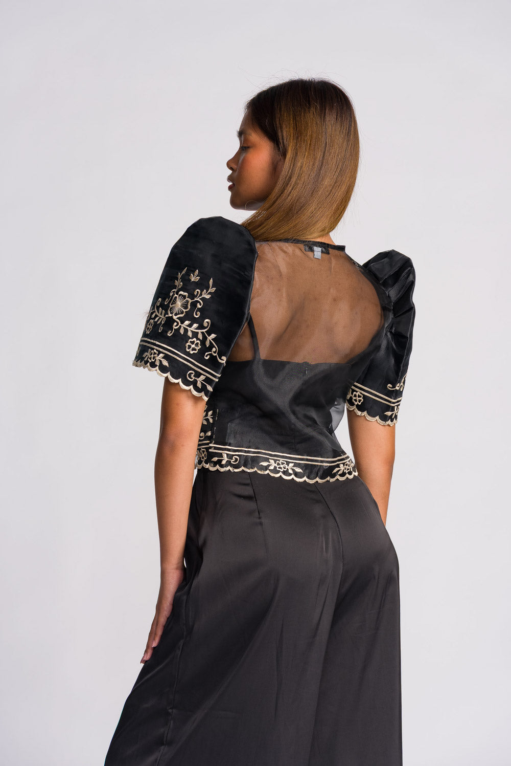 'Carmen' Filipiniana Bolero (Black)