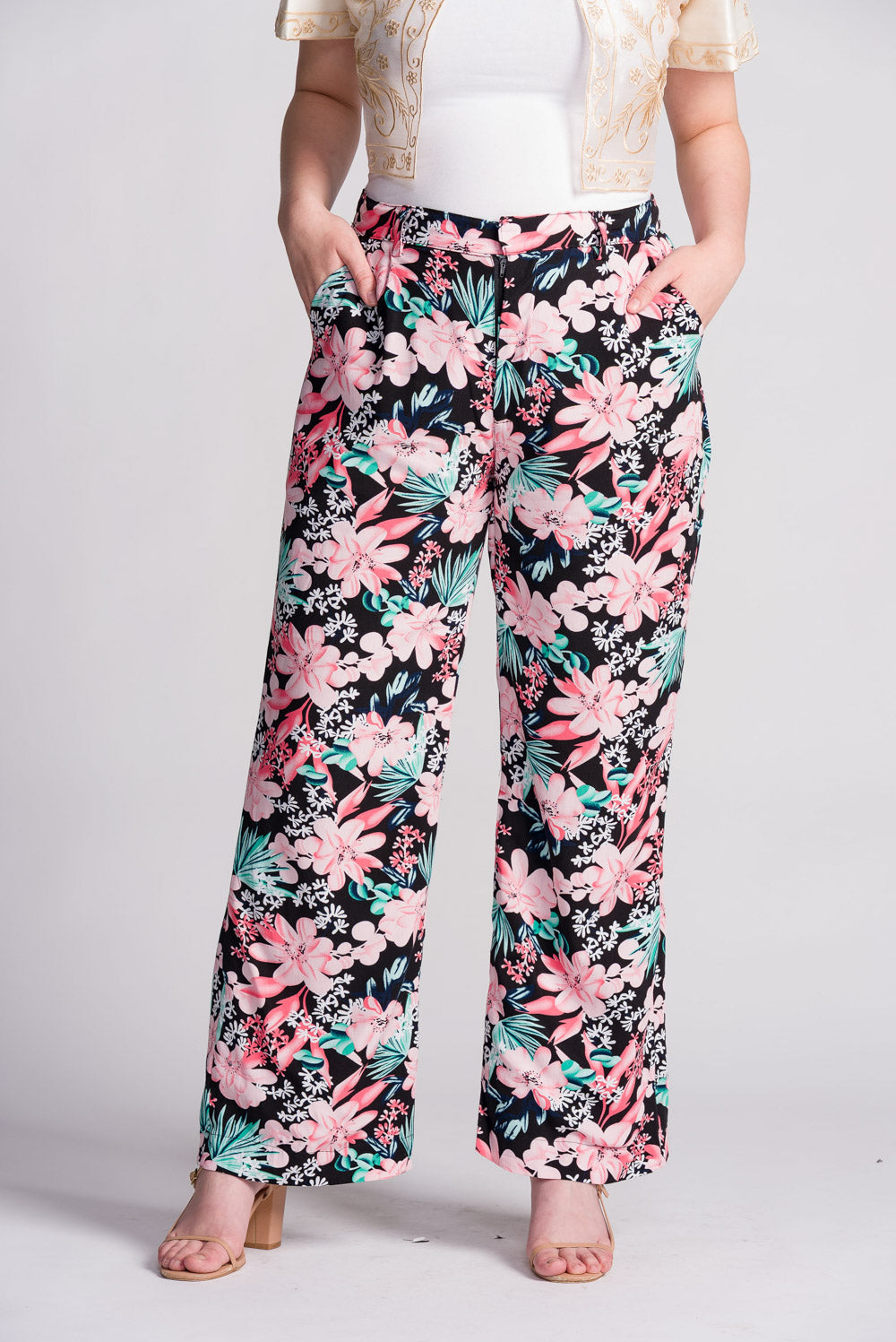 'Sia' Straight Leg Pants (Floral)
