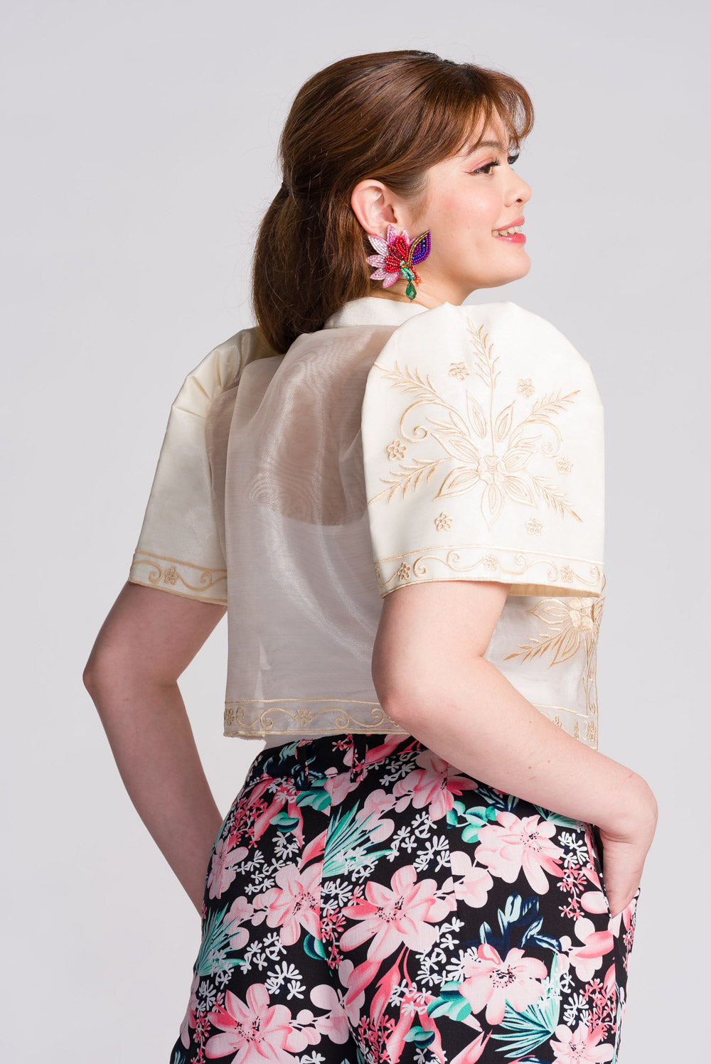 'Mutya' Filipiniana Bolero (Cream)