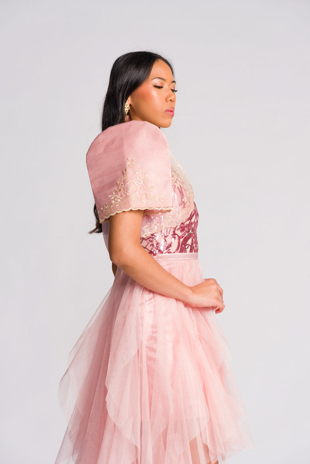 'Nene' Bolero Filipiniana Sleeves (Blush Pink)