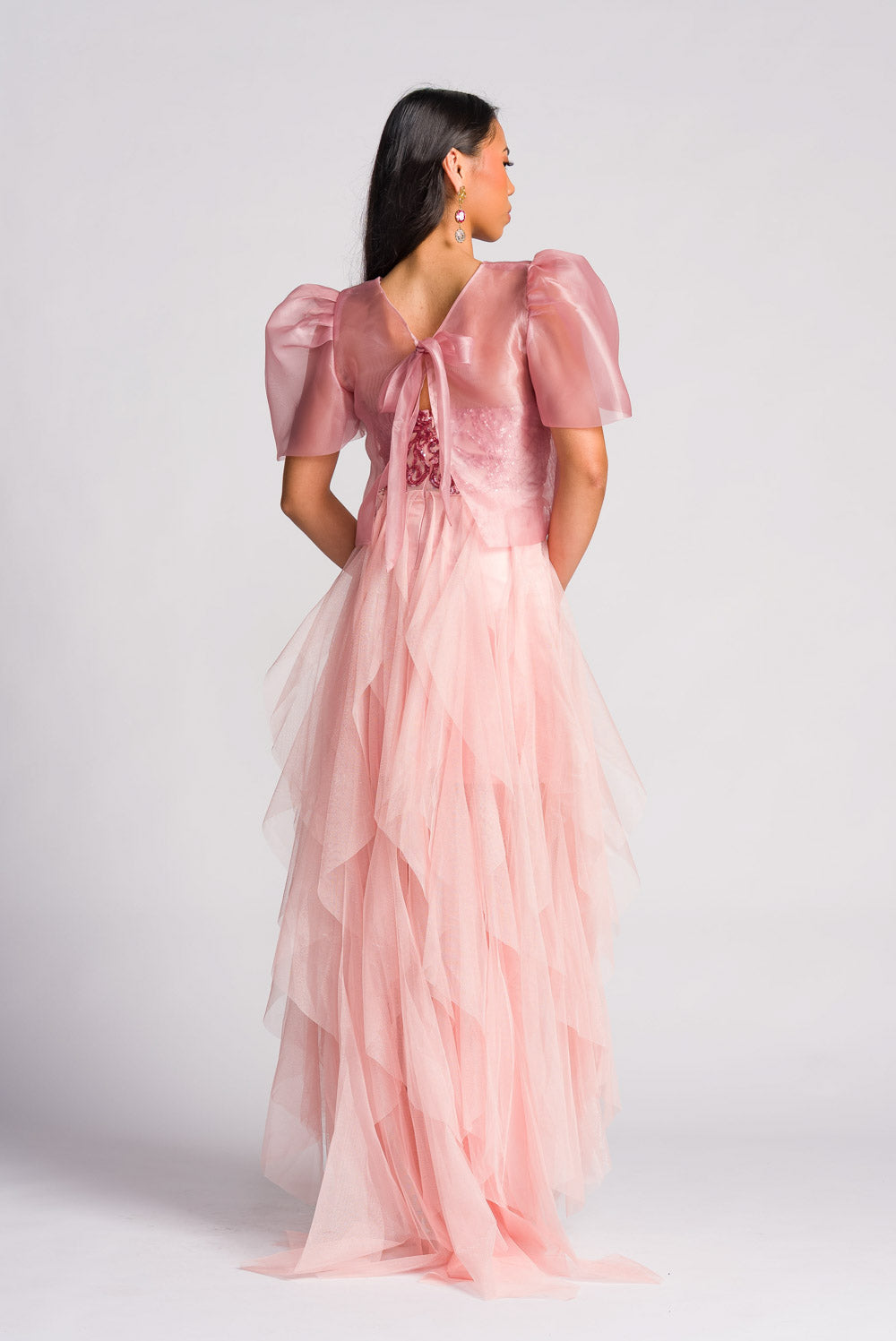 'Belle' Sequin & Tulle Prom & Formal Dress (Blush Pink)
