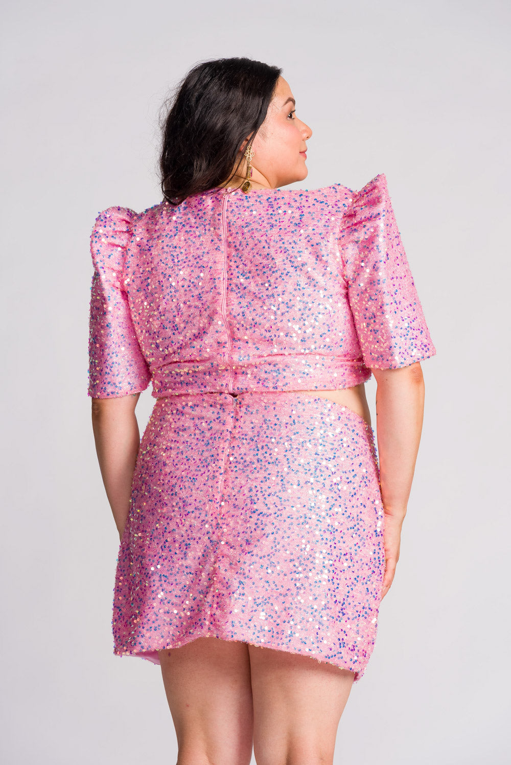 'Binibini' Sequin Mini Skirt (Pastel Pink)