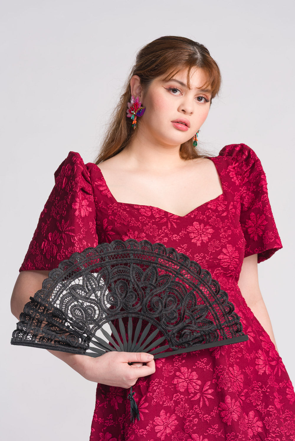 'Pay-Pay' Lace Hand Fan (Lotus Design)